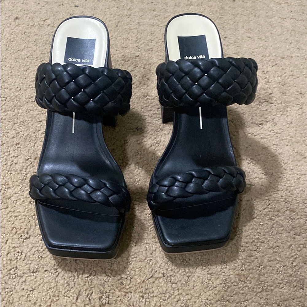 Dolce Vita Black Braided Women's Sandals